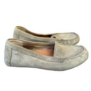 UGG MILANA slip on flats,Light grey  suede loaferWomen's Size 8